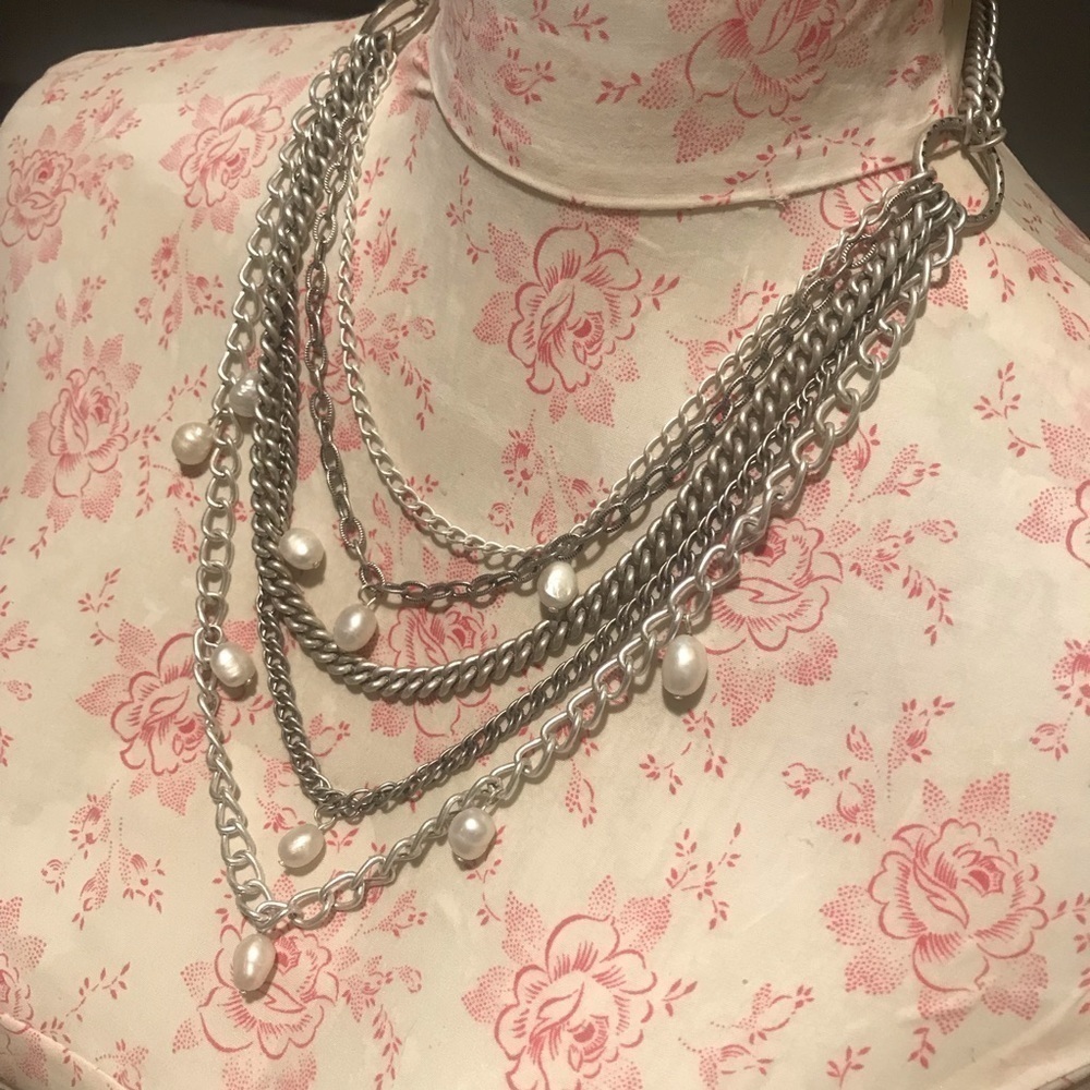 Stella & Dot Avery Chain Pearl Necklace​​​​​​​​ - Picture 3 of 5